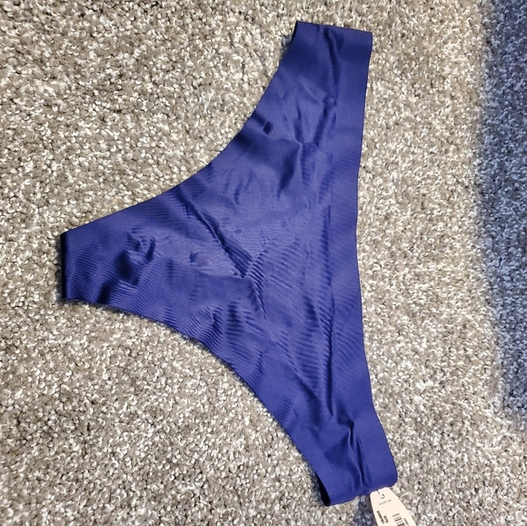 6 $30     π BNWT laser cut thong - DARK VIOLET BLUE - Picture 3 of 7